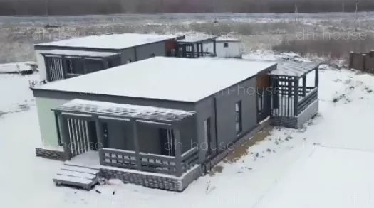 Легковозводимые дома LIGHT 118-1 с необычным решением по нестандартному фасаду